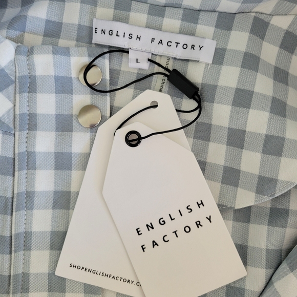 Anthropologie English Factory Checkered Balloon Sleeve Jacket - Picture 7 of 10